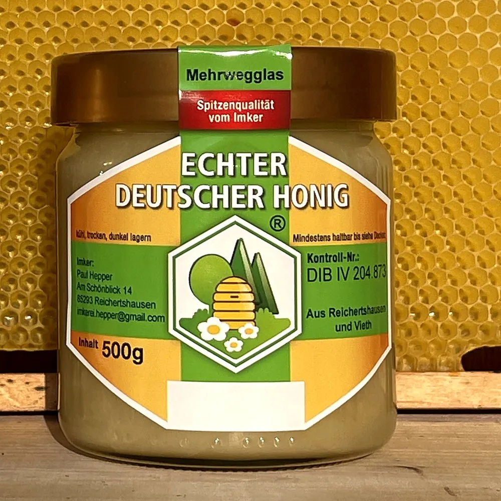Glas Heller Frühjahrshonig, cremige Konsistenz